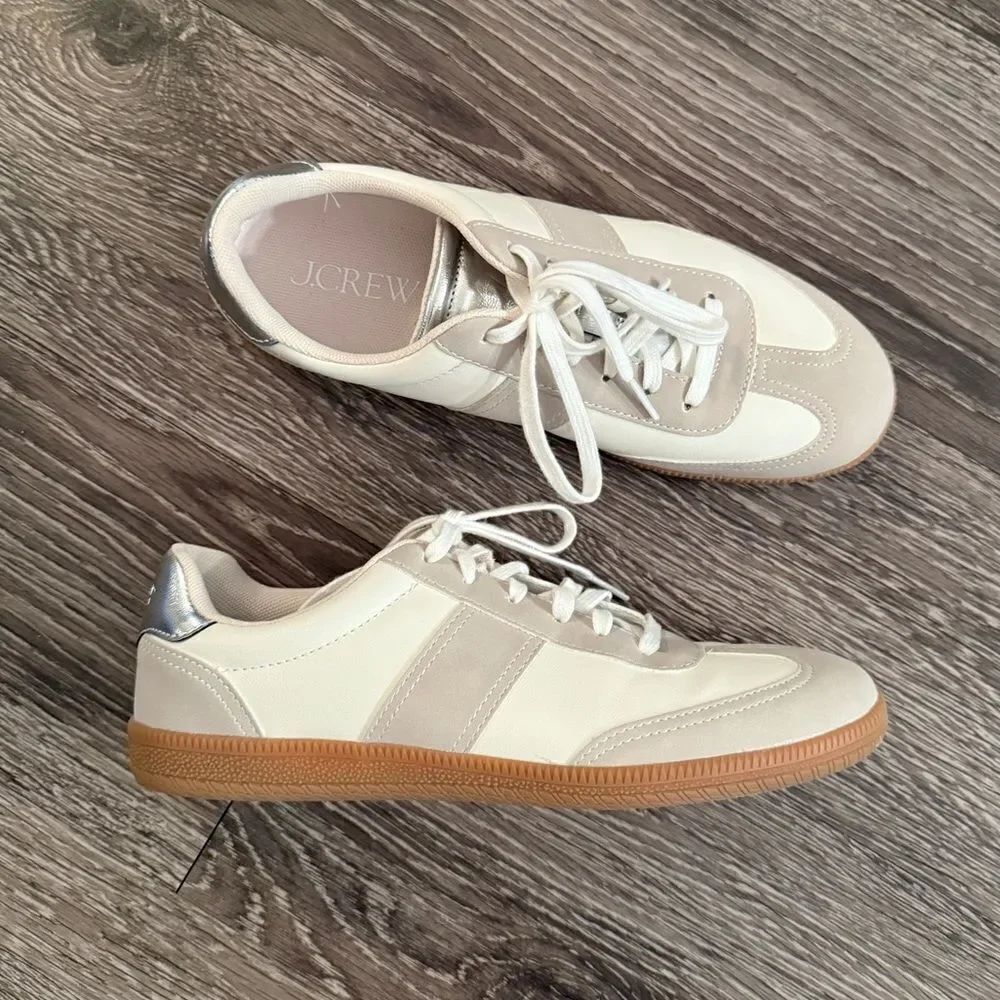 J.Crew field sneakers in metallic New